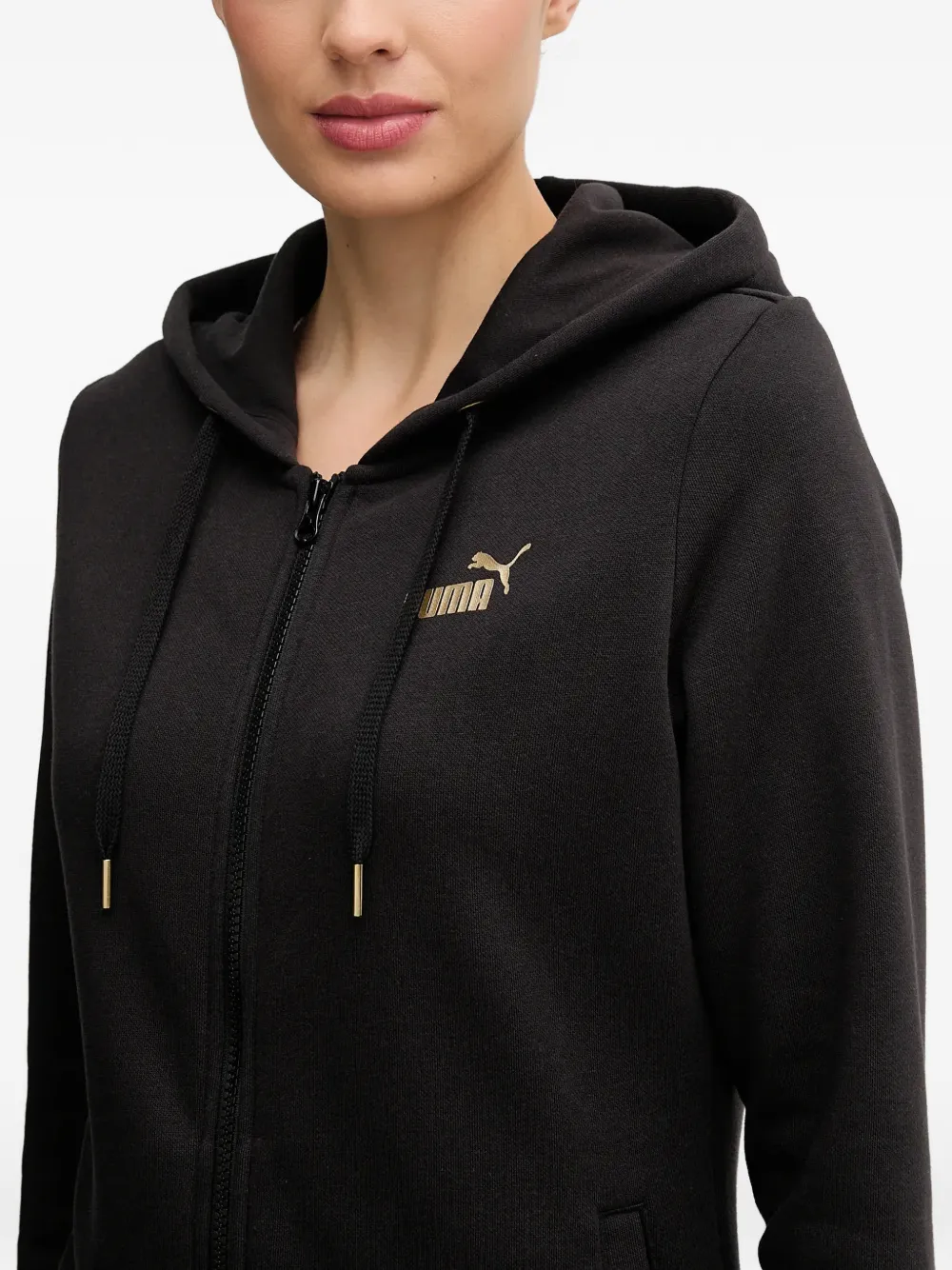 PUMA logo-print tracksuit set Zwart