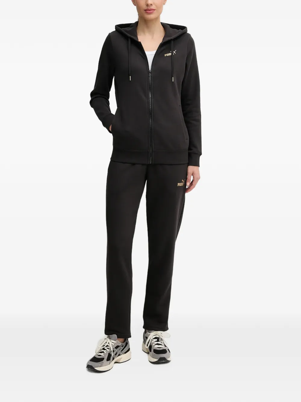 PUMA logo-print tracksuit set - Schwarz