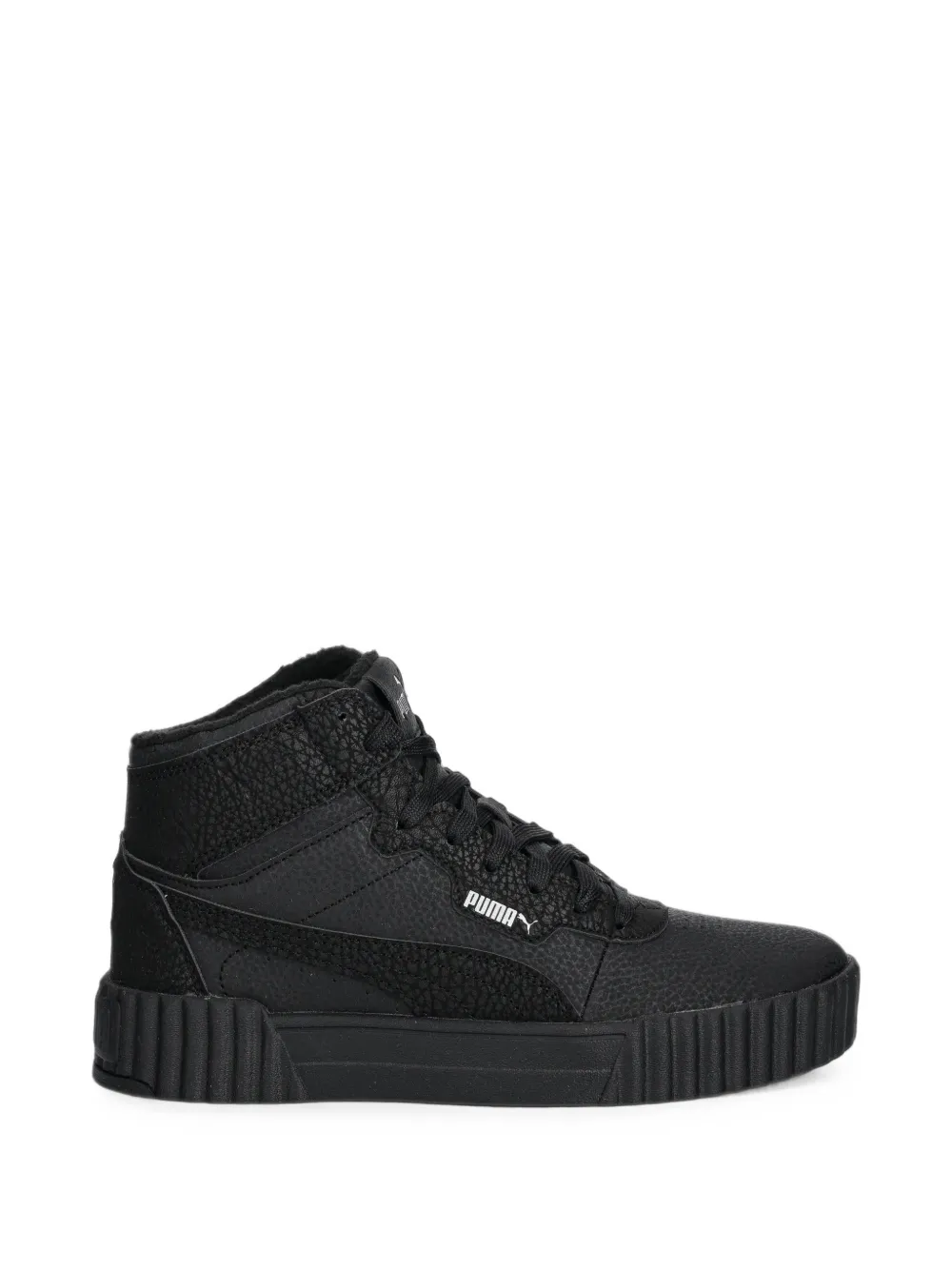 PUMA Carina 3.0 Mid WTR textured-finish high-top sneakers Zwart