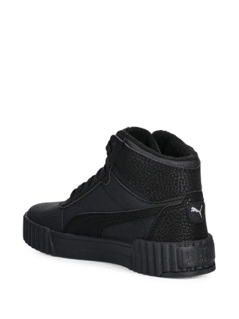 PUMA Carina 3.0 Mid WTR textured-finish high-top sneakers Zwart