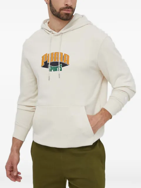 PUMA logo-print drawstring hoodie