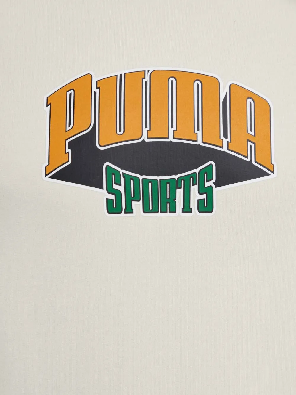 PUMA Hoodie met logoprint en trekkoord Beige