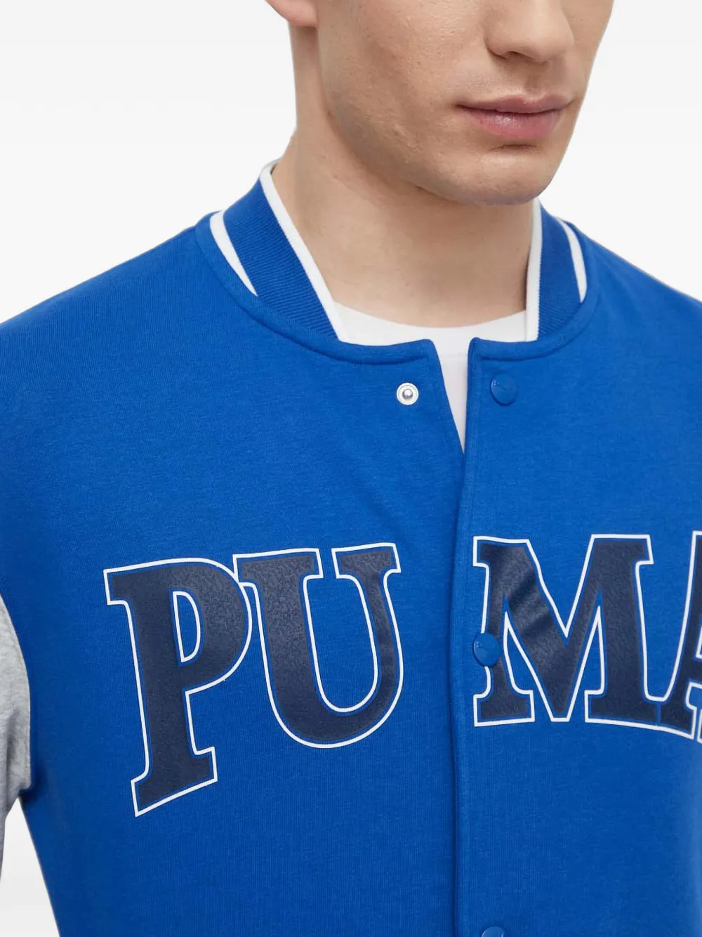 PUMA Squad jack met logo-print en colourblocking Blauw