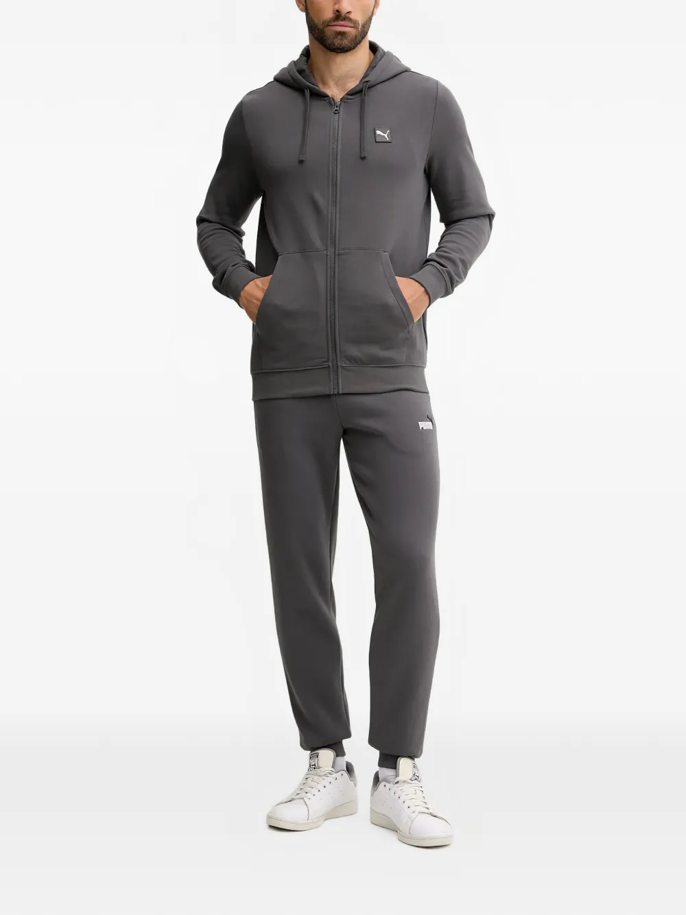 PUMA Hoodie met trekkoord Grijs