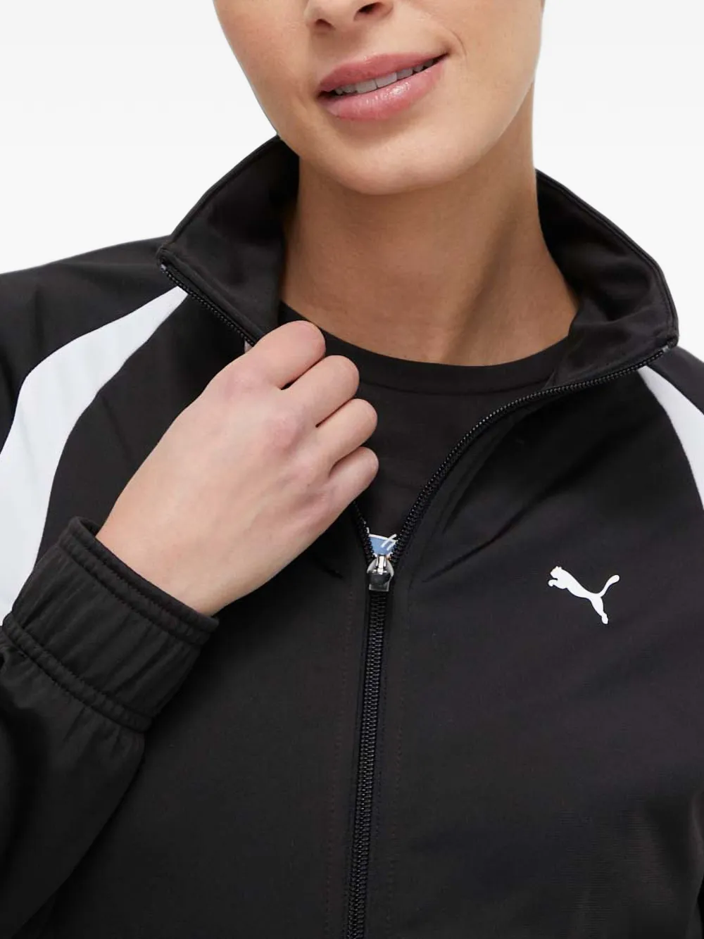 PUMA logo-detail tracksuit Zwart