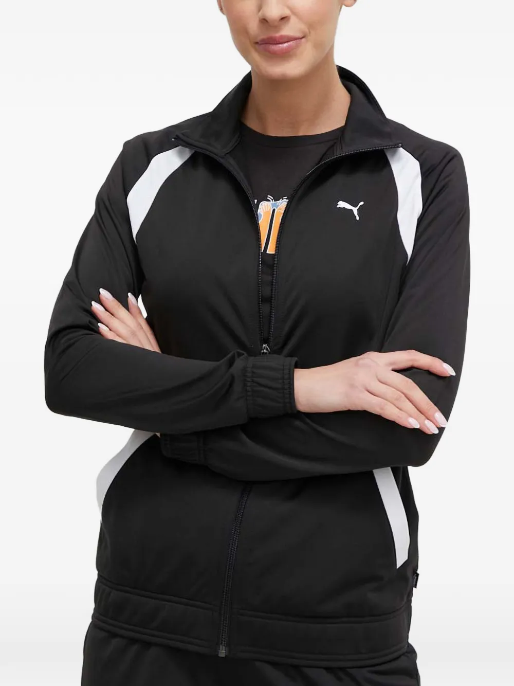 PUMA logo-detail tracksuit - Schwarz
