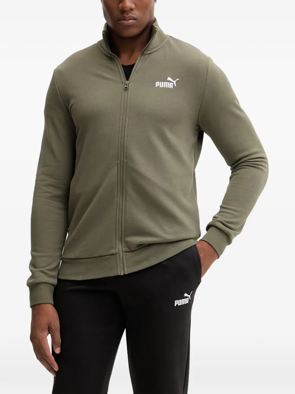 PUMA logo-print zip-up tracksuit