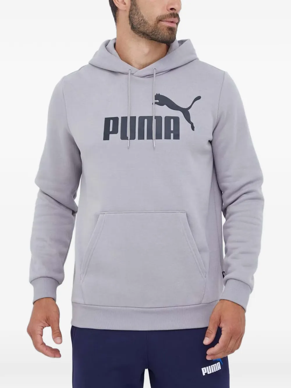 PUMA logo-print hoodie - Grigio