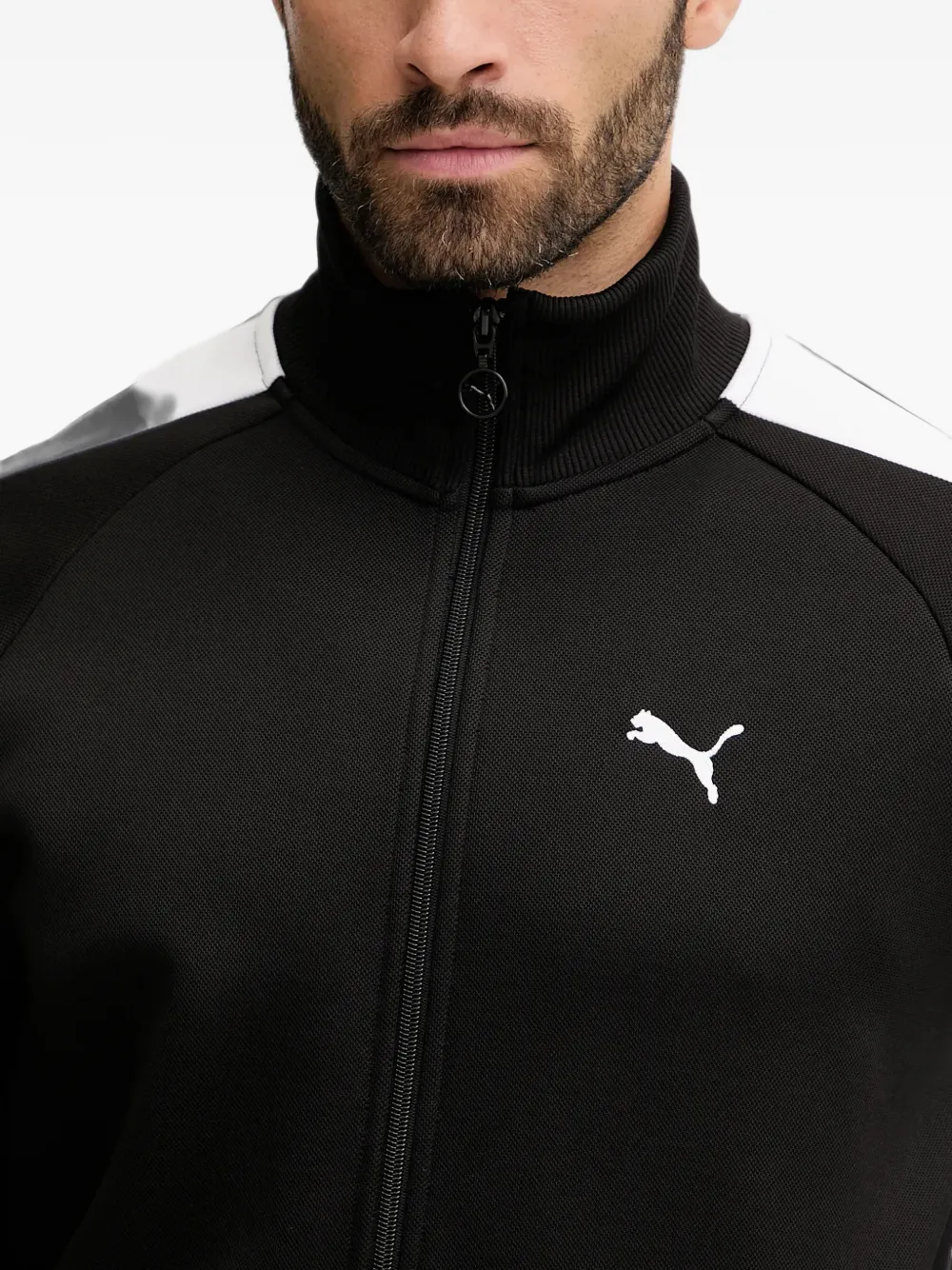 PUMA T7 jack met geborduurd logo en vlakken Zwart