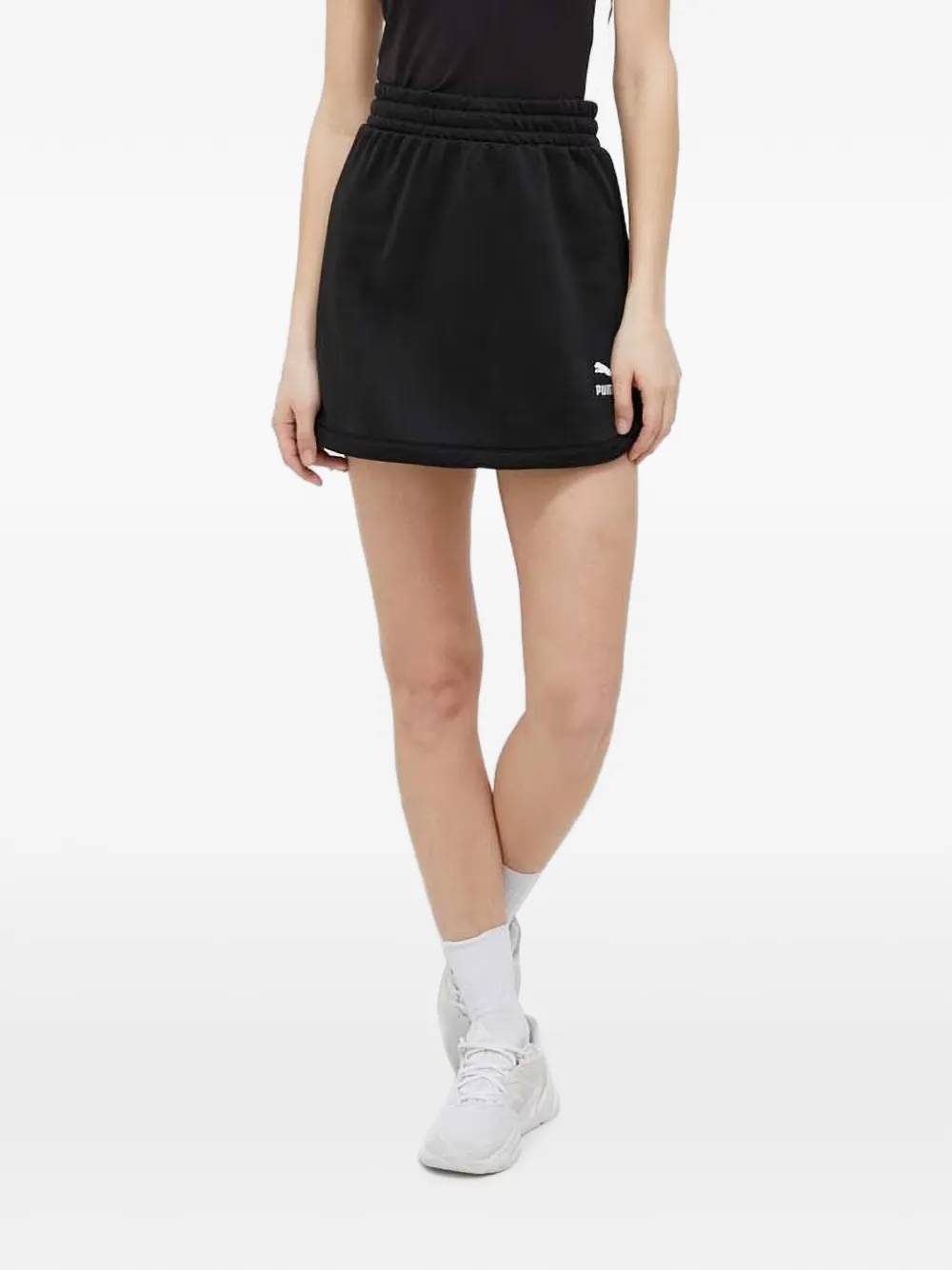PUMA logo-print elasticated mini skirt