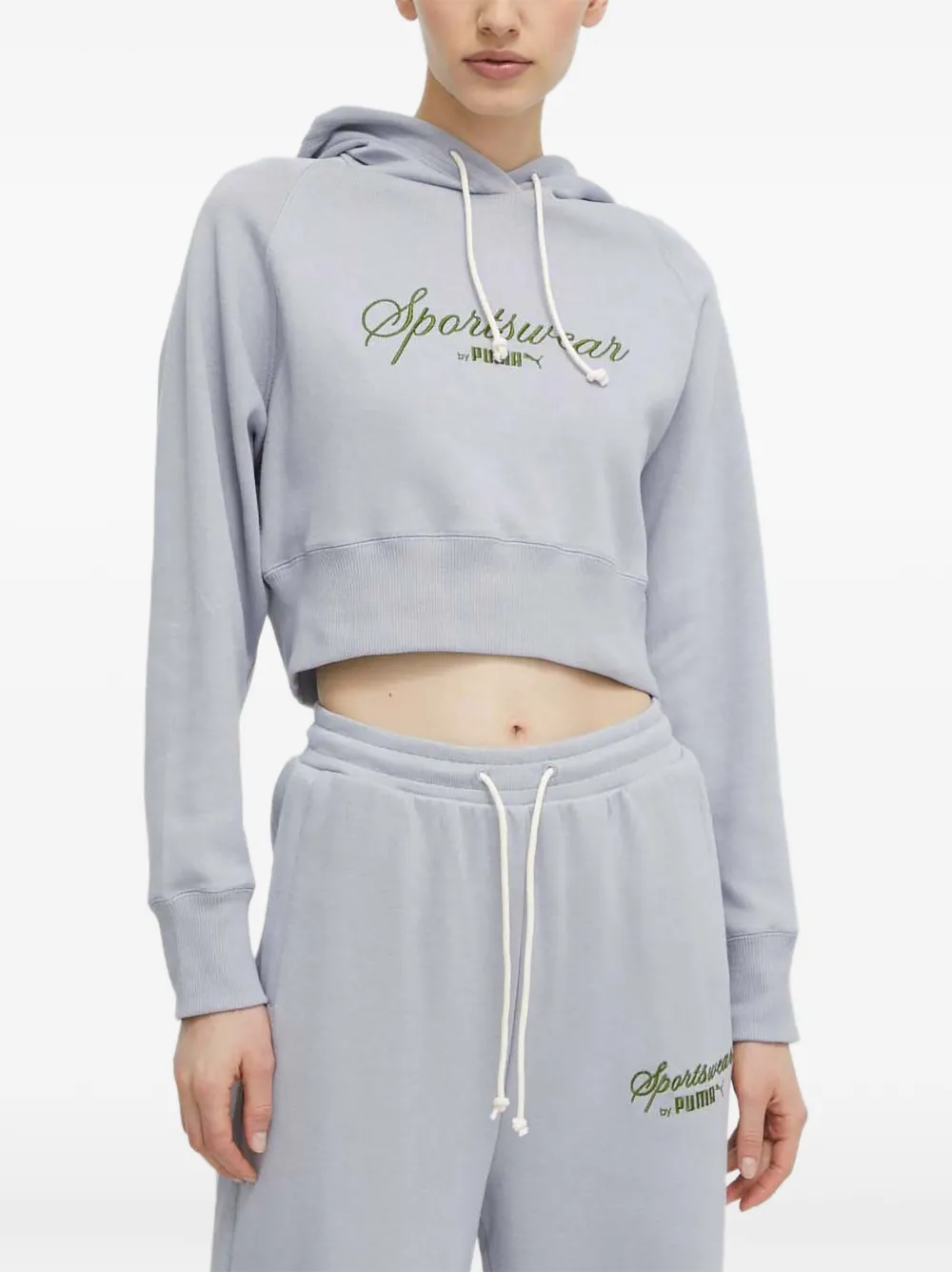 PUMA logo-embroidered hoodie