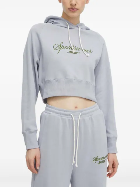 PUMA logo-embroidered hoodie