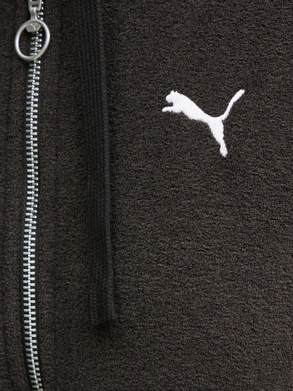 PUMA Hoodie met geborduurd logo Zwart