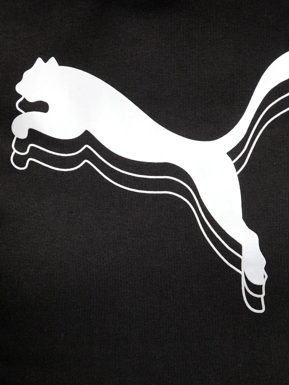PUMA Hoodie met logoprint en trekkoord Zwart