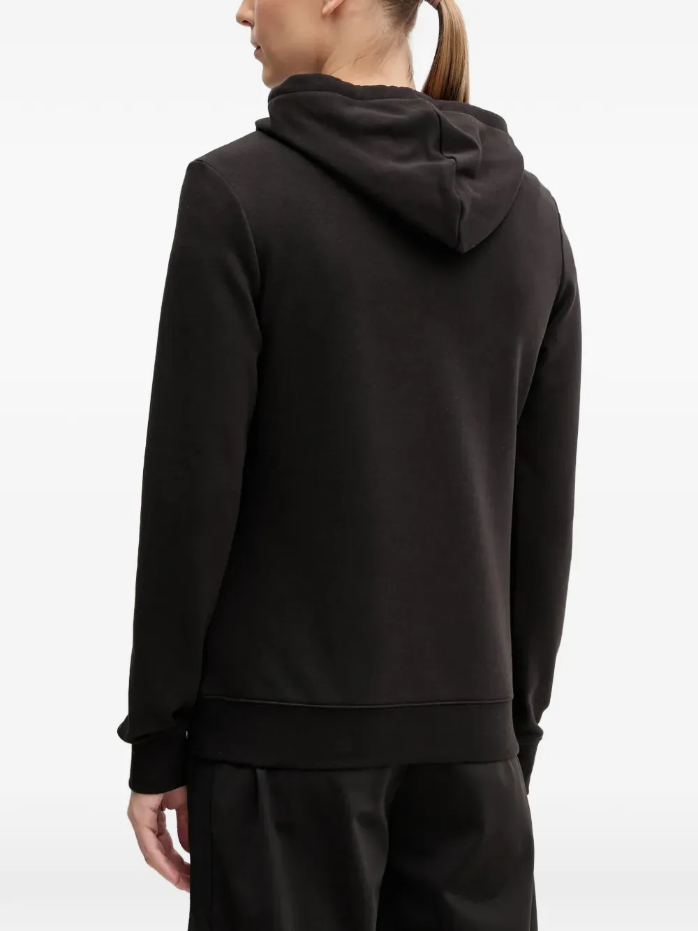PUMA Hoodie met logoprint en trekkoord Zwart