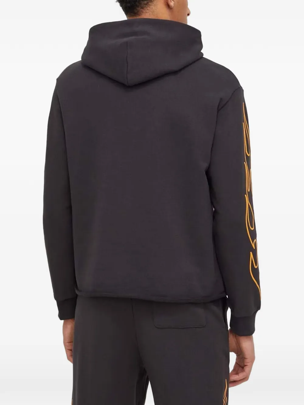 PUMA flame-print hoodie Zwart
