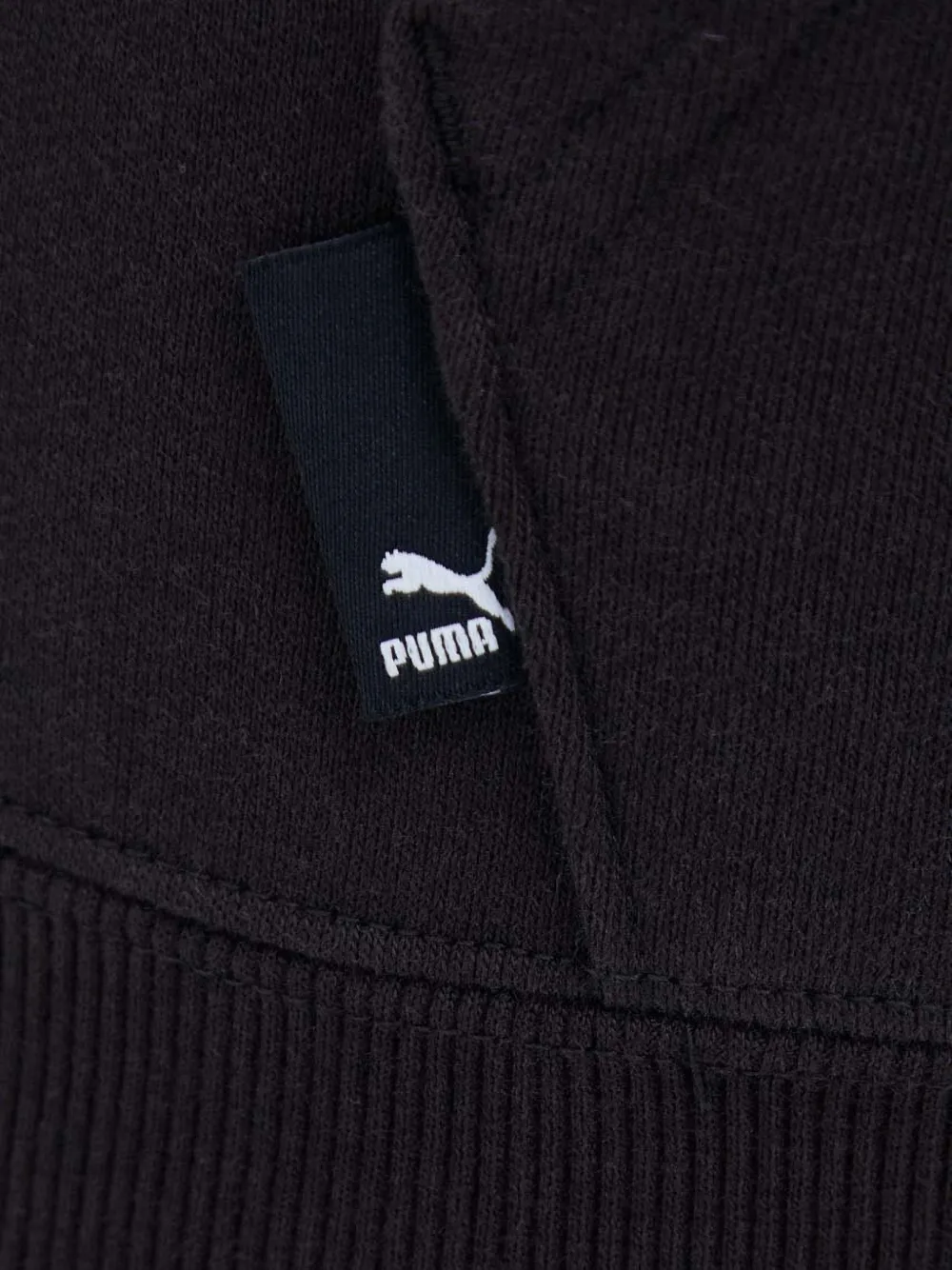 PUMA logo-print drawstring hoodie Zwart