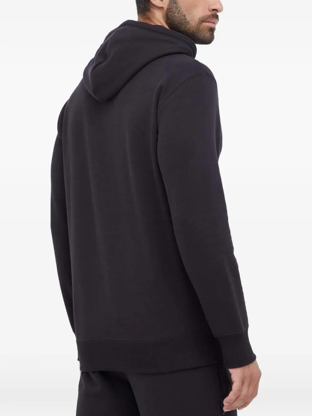 PUMA logo-print drawstring hoodie Zwart