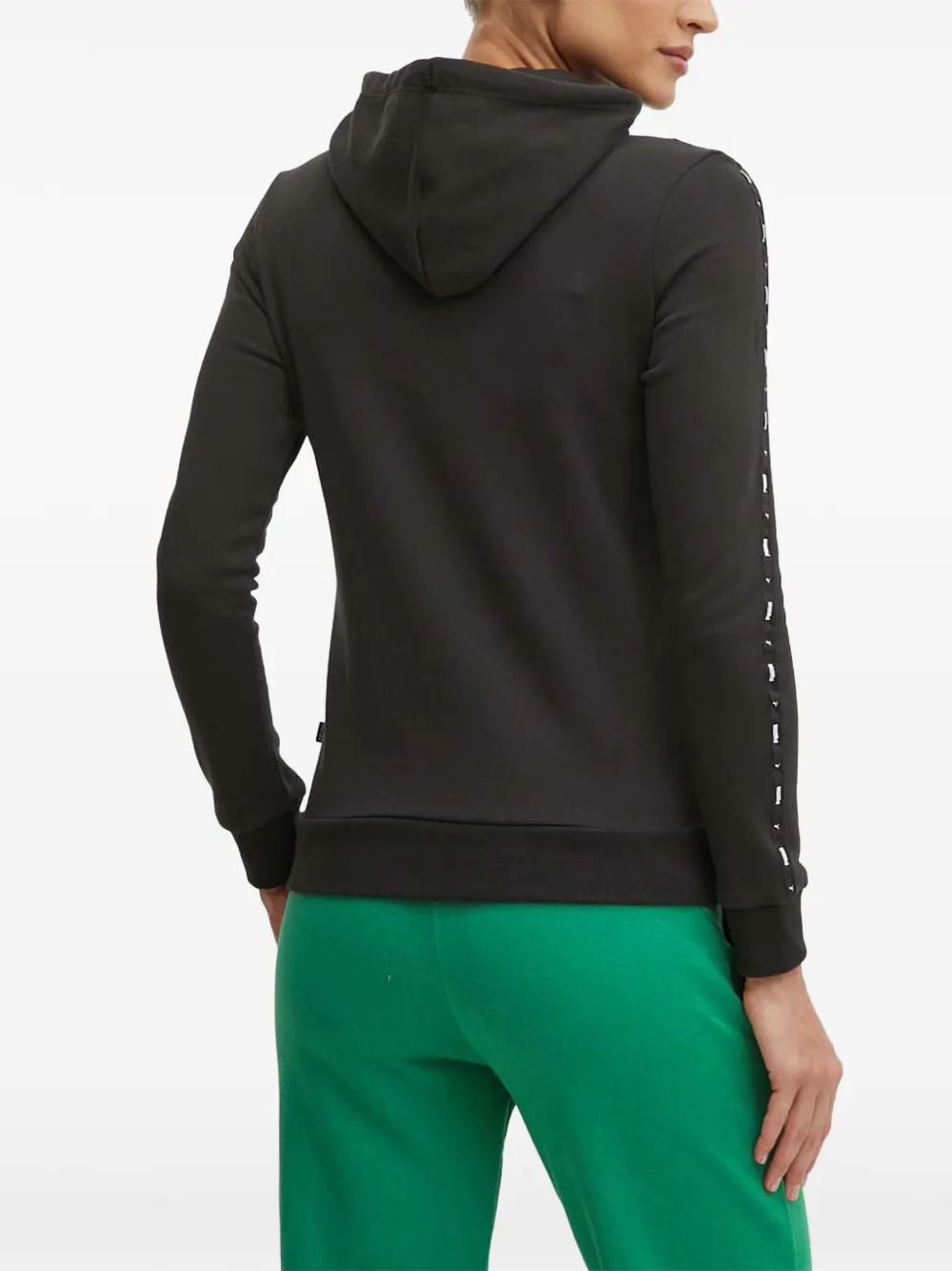 PUMA Hoodie met logo-print en banddetail Zwart