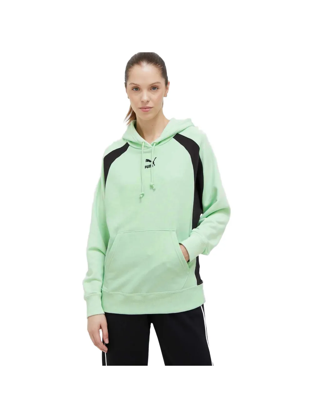 PUMA logo-print drawstring hoodie
