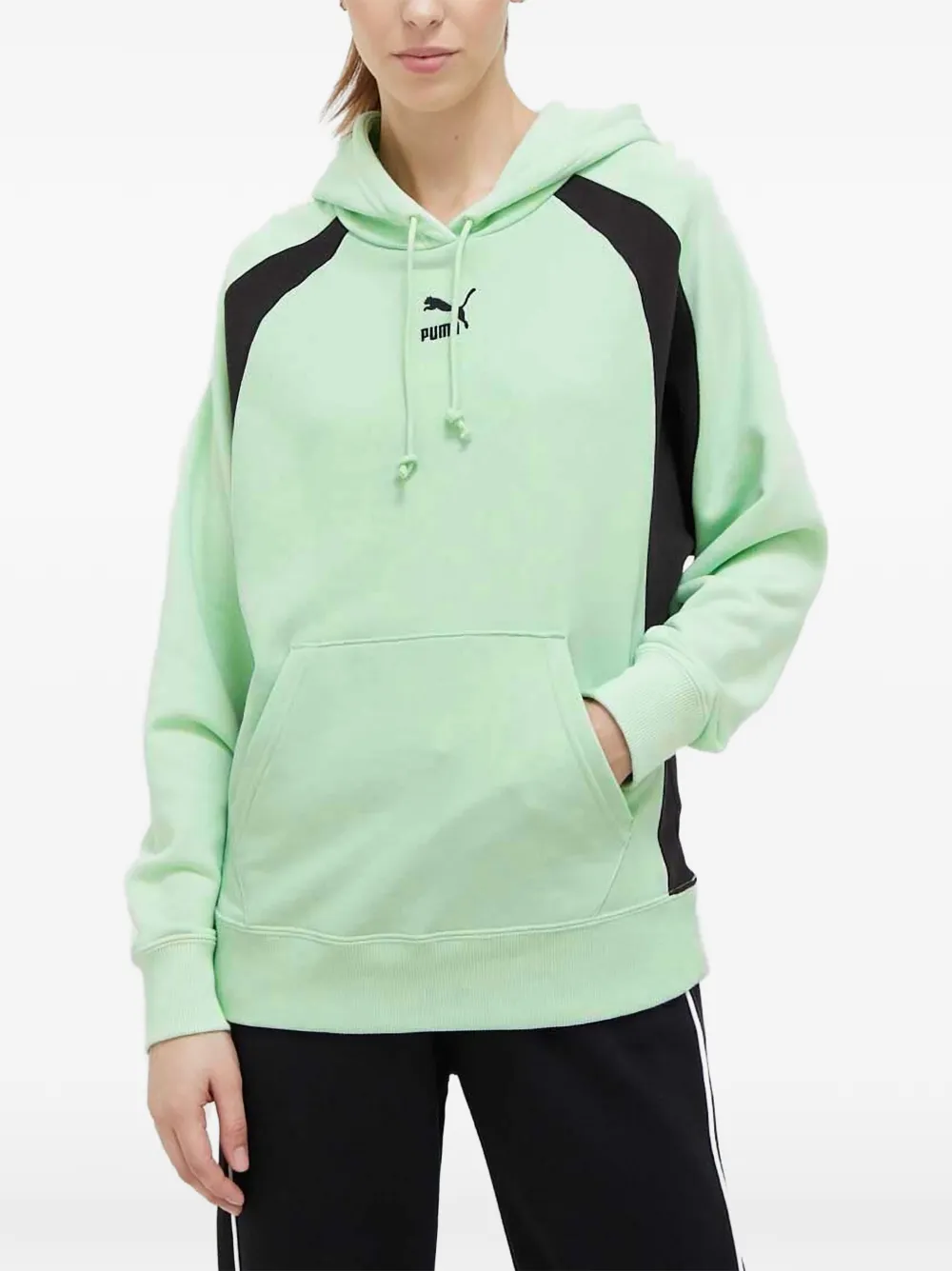 PUMA logo-print drawstring hoodie