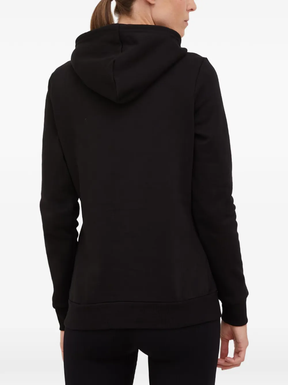 PUMA Hoodie met logoprint en trekkoord Zwart