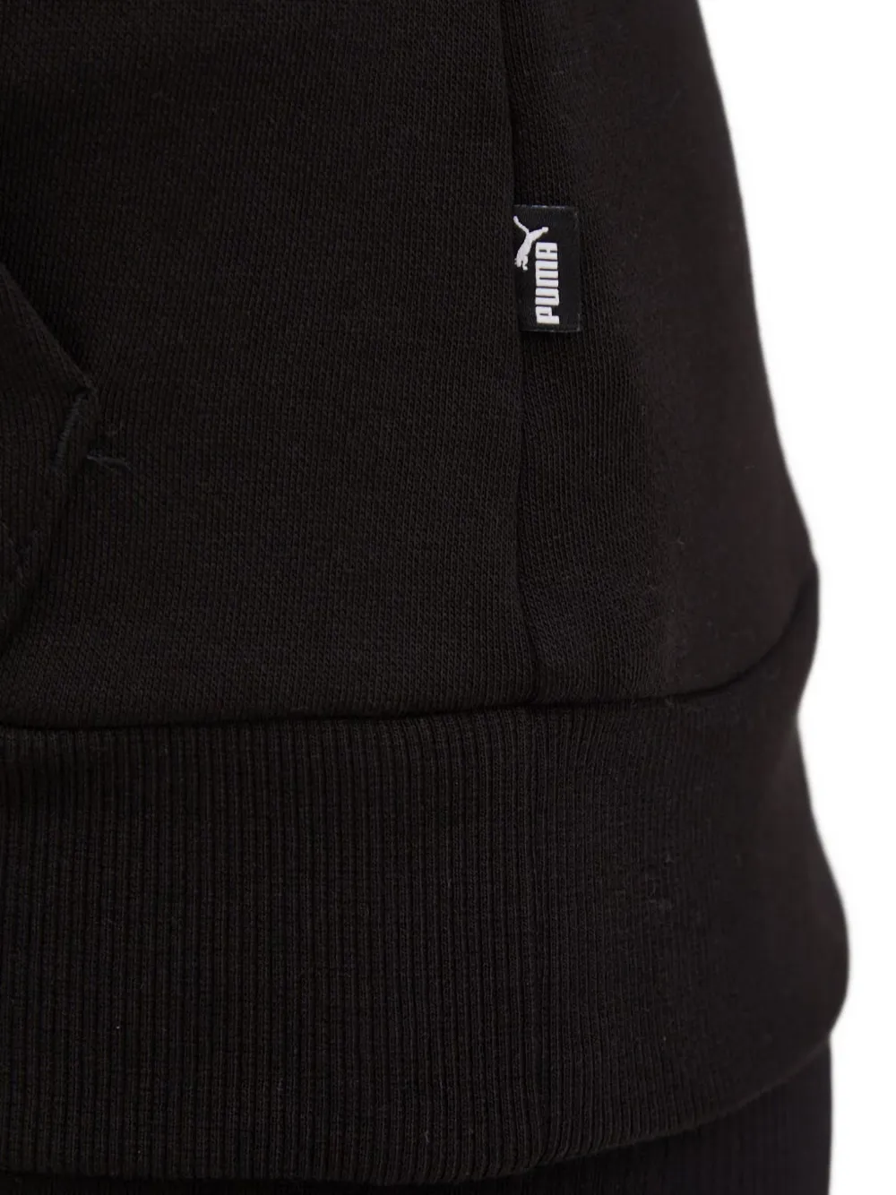 PUMA Hoodie met logoprint en trekkoord Zwart