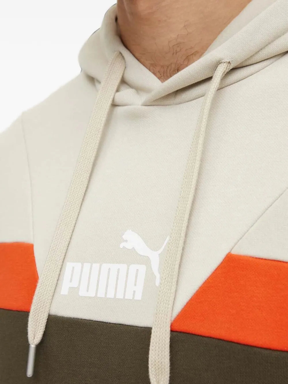 PUMA logo-print drawstring hoodie Groen