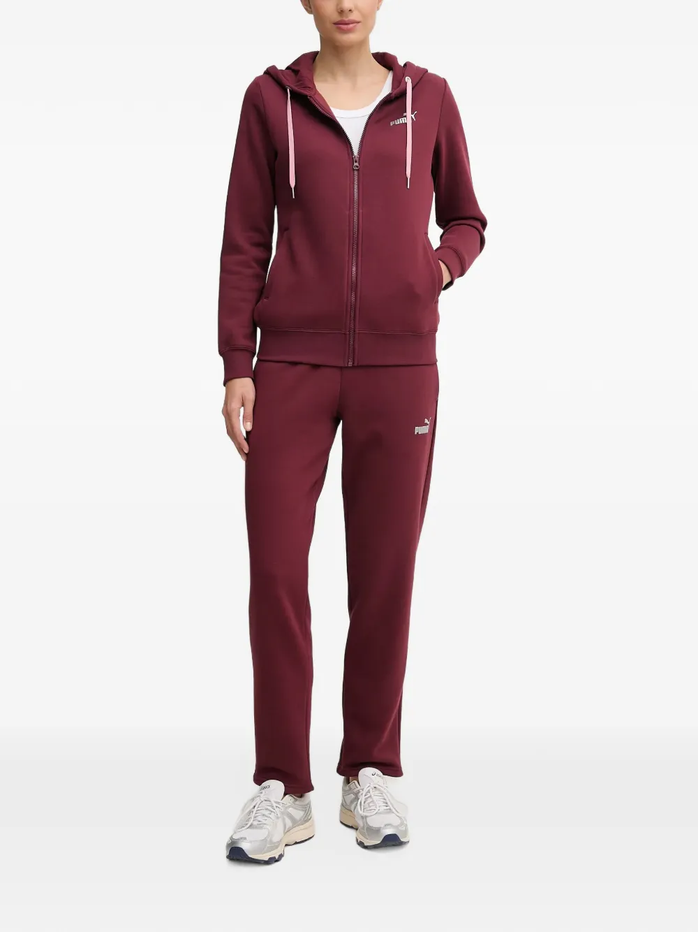 PUMA metallic hooded sweat suit Rood