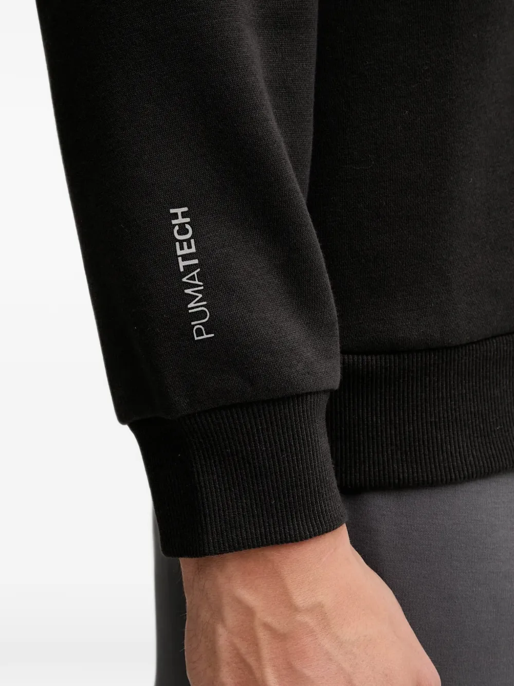 PUMA tech sweater met logo-print Zwart