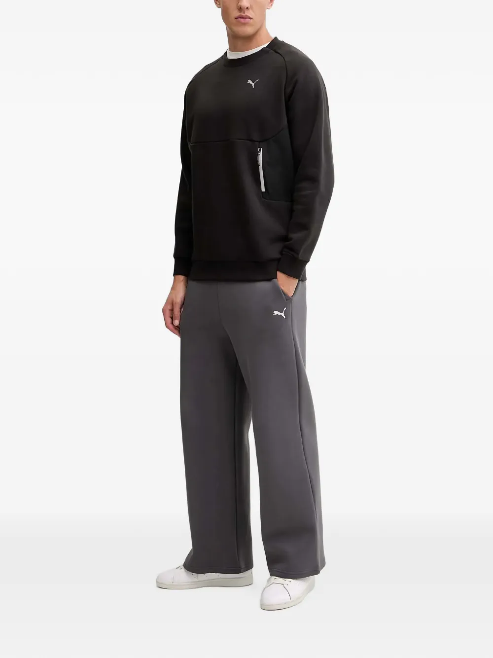 PUMA tech sweater met logo-print Zwart