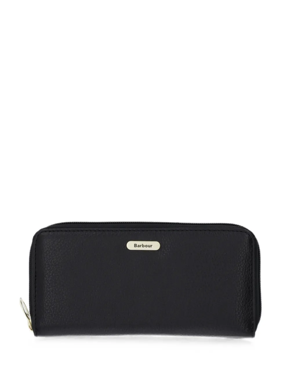 Barbour Logo-plaque Leather Wallet In Black