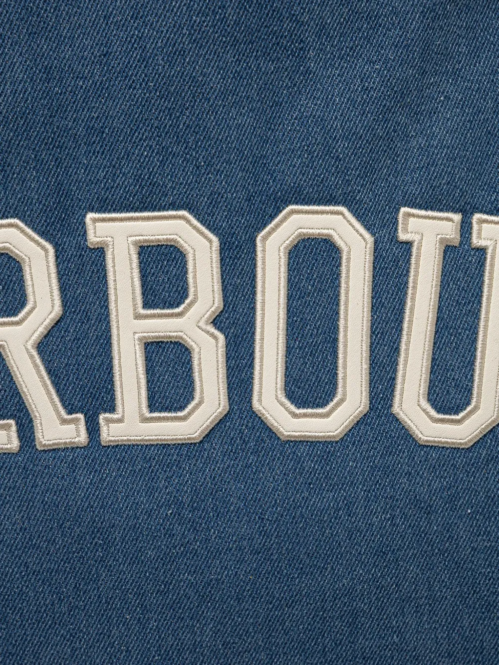 Barbour logo-appliqué tote bag Blauw