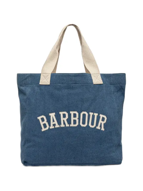 Barbour logo-appliqué tote bag