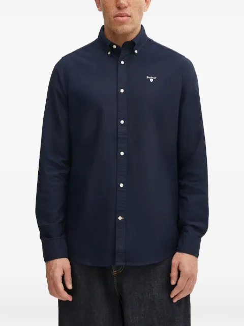 Barbour Oxford logo-embroidered long-sleeve shirt