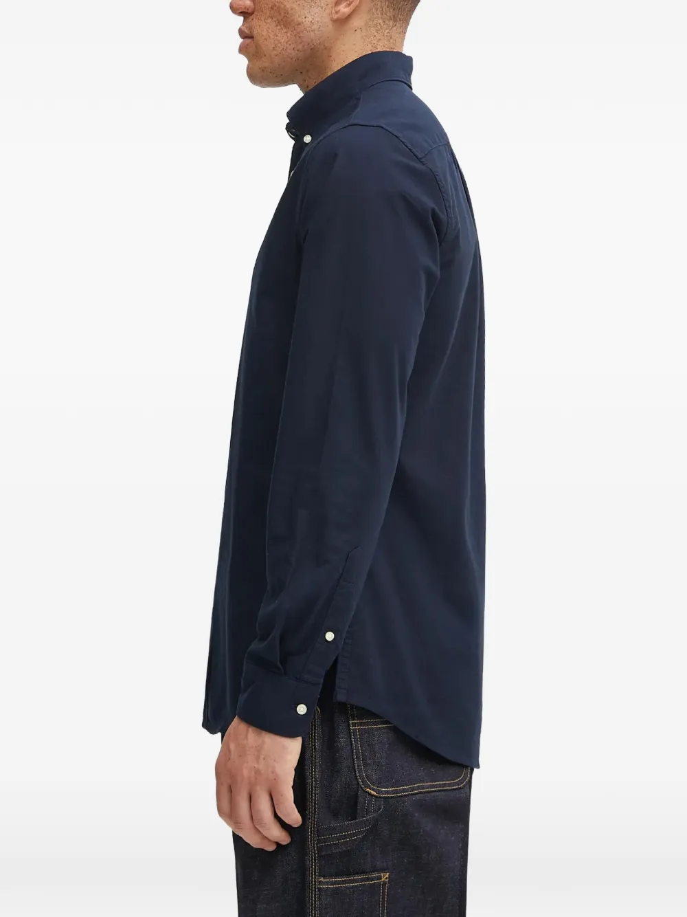 Barbour Oxford overhemd met geborduurd logo en lange mouwen Blauw