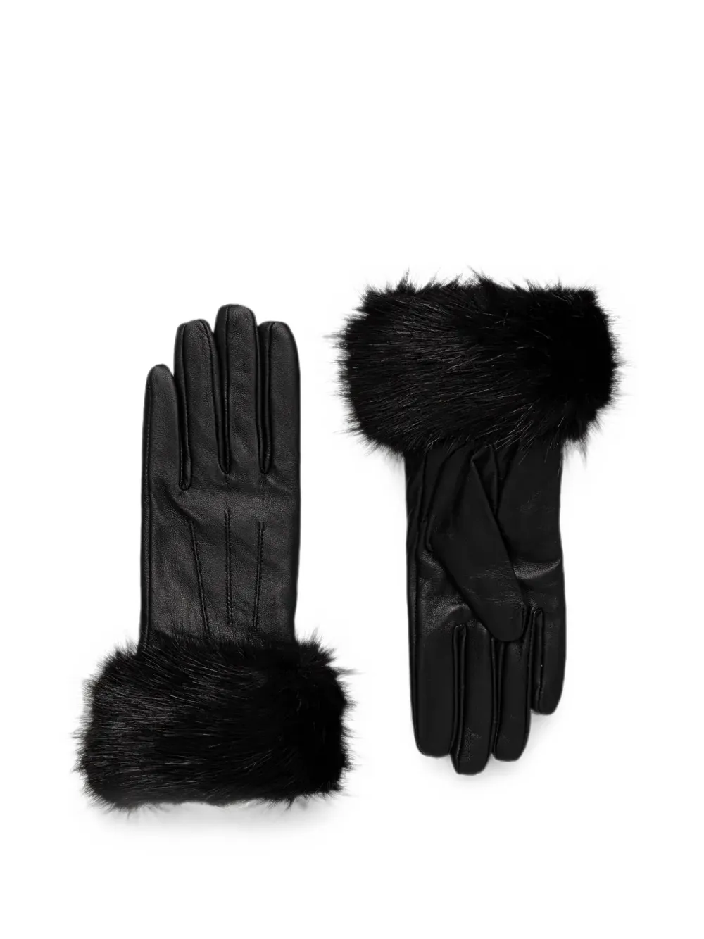Barbour tonal-topstitching gloves - Schwarz