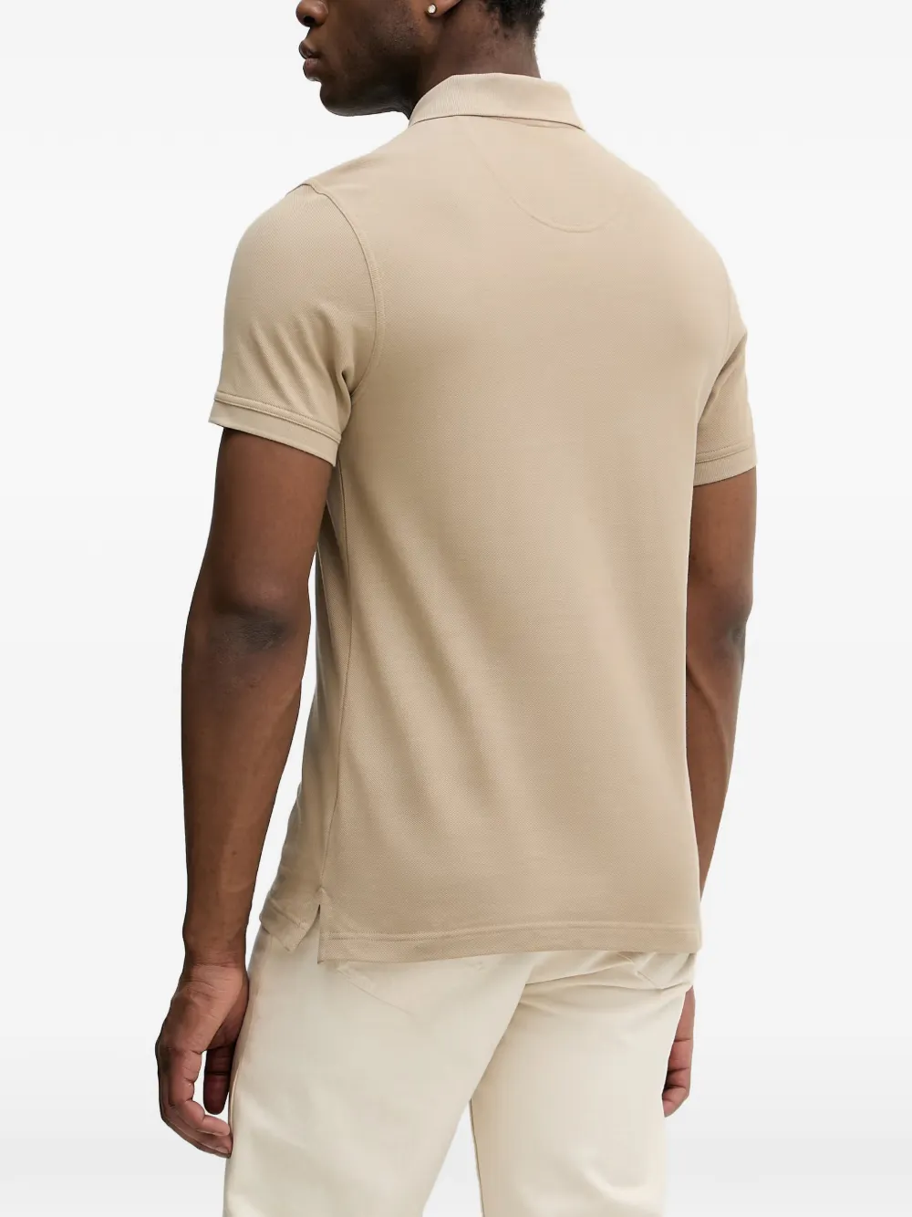 Barbour Poloshirt met geborduurd logo Beige