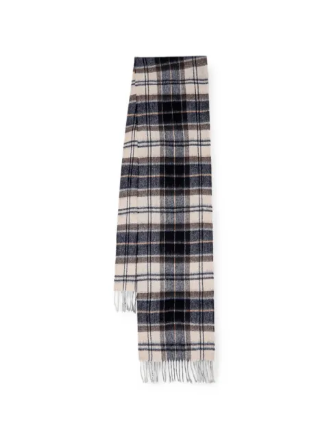 Barbour tartan fringed scarf