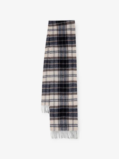 Barbour tartan fringed scarf