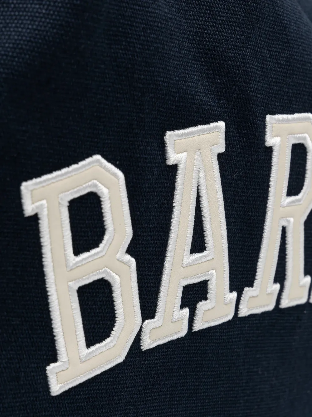 Barbour logo-appliqué top-handle tote bag Blauw