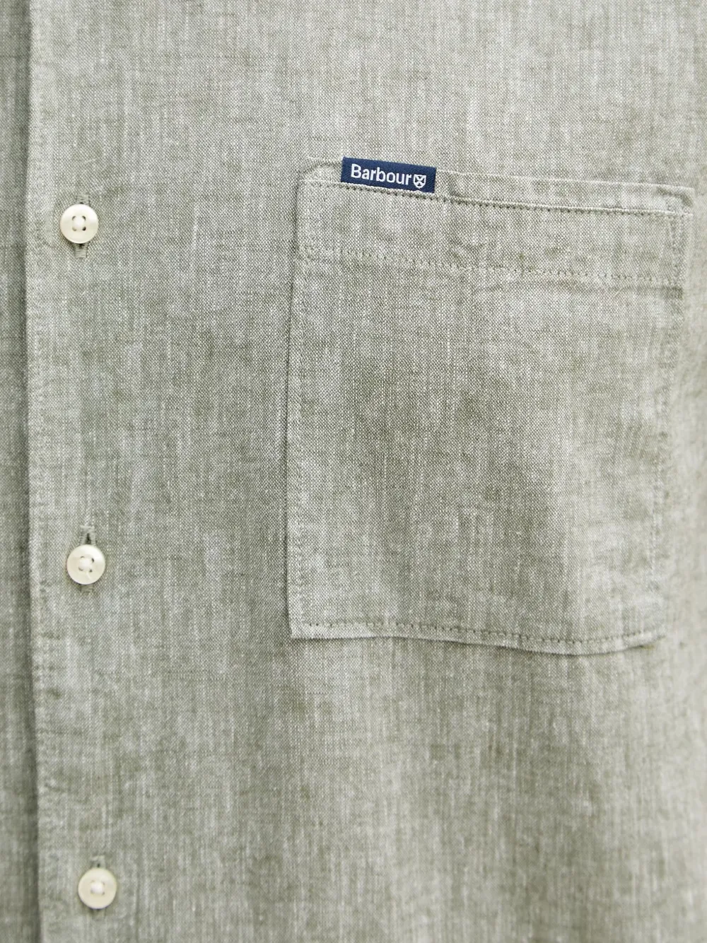 Barbour Nelson overhemd met korte mouwen Groen