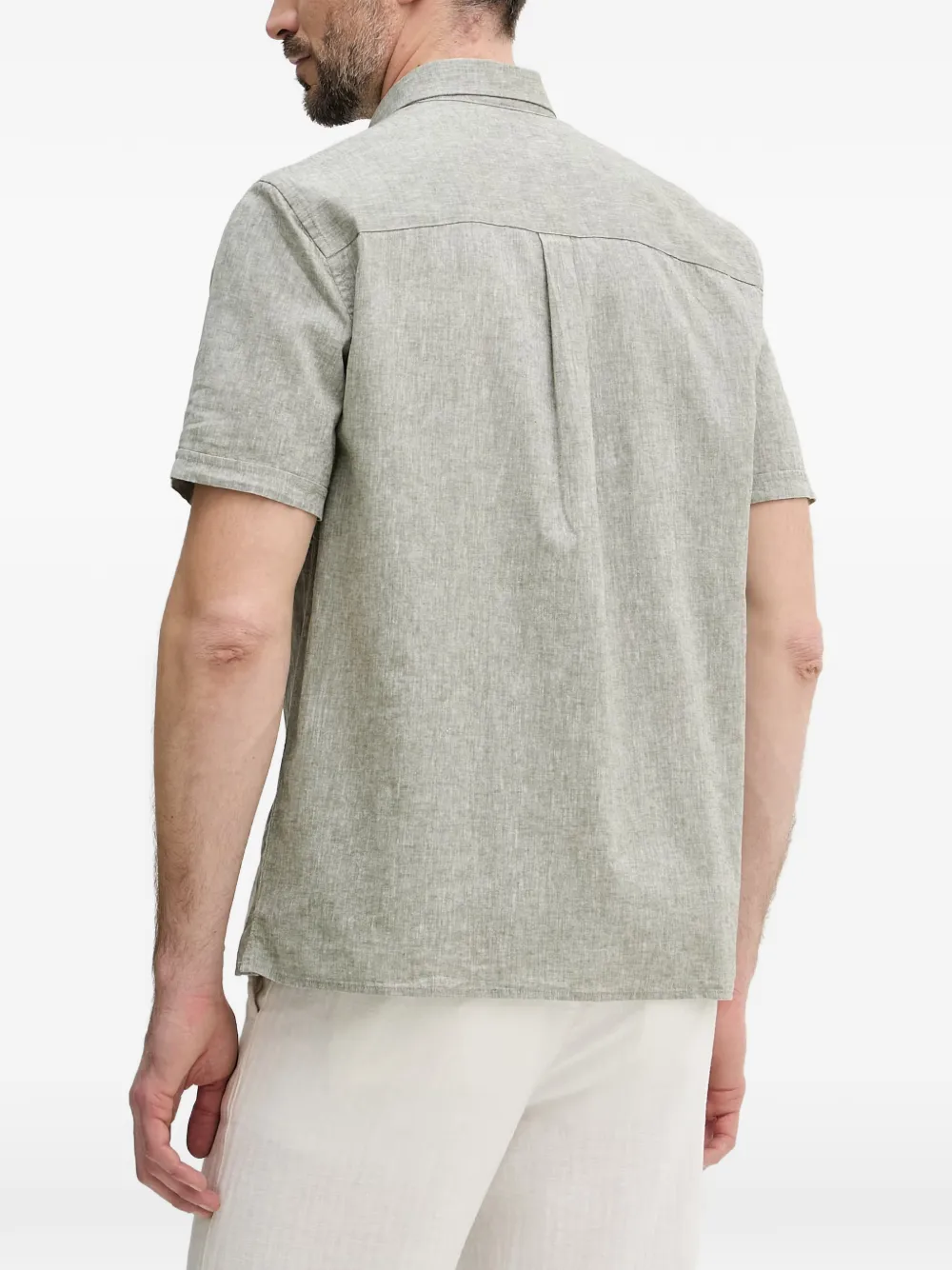 Barbour Nelson overhemd met korte mouwen Groen