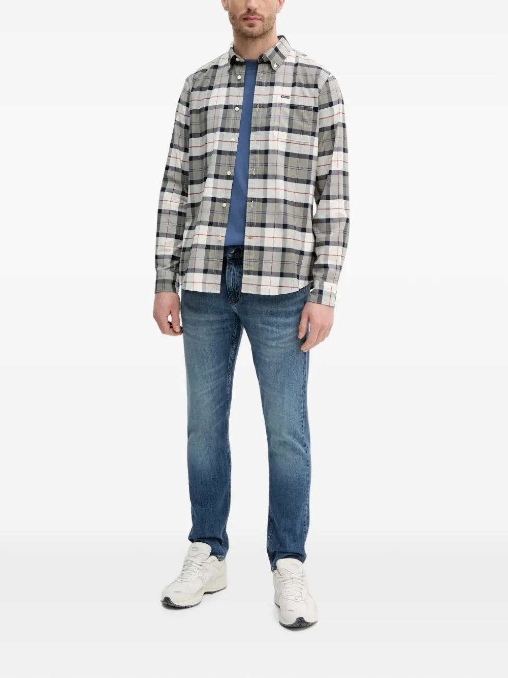 Barbour Lewis geruit overhemd Beige