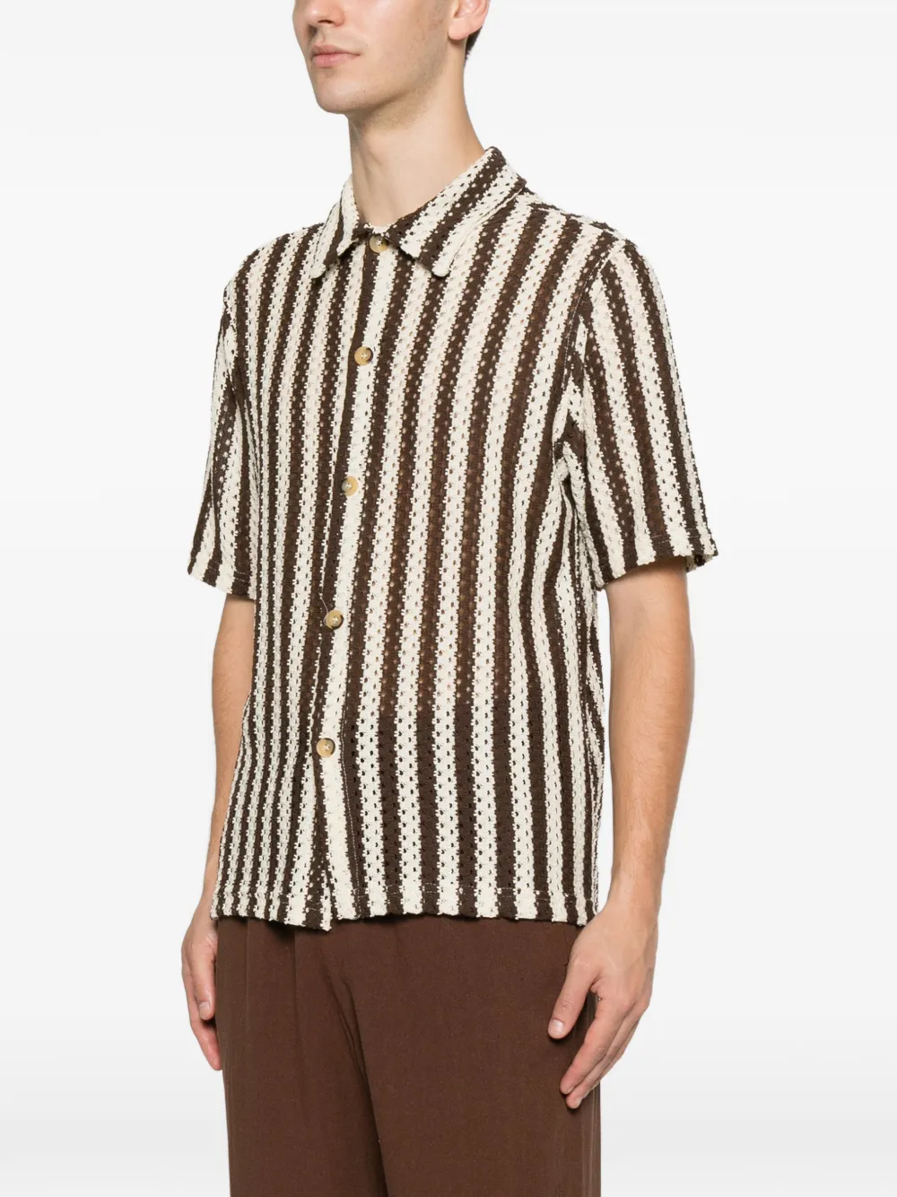  Imperial Camisa A Rayas Verticales - Marrón 