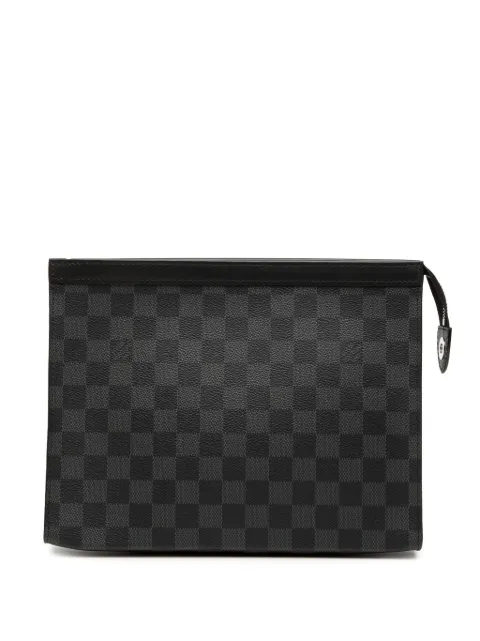 Louis Vuitton Pre-Owned 2021-2026 다미에 그래파이트 포쉐트 보야주 MM 클러치