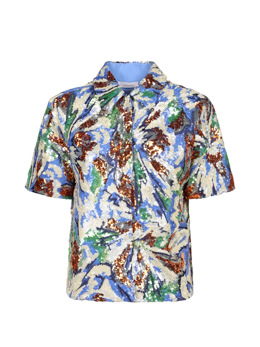 Rabanne sequin-embellished shirt - Blu