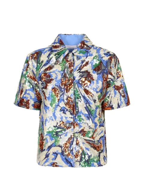 Rabanne camisa bordada con lentejuelas