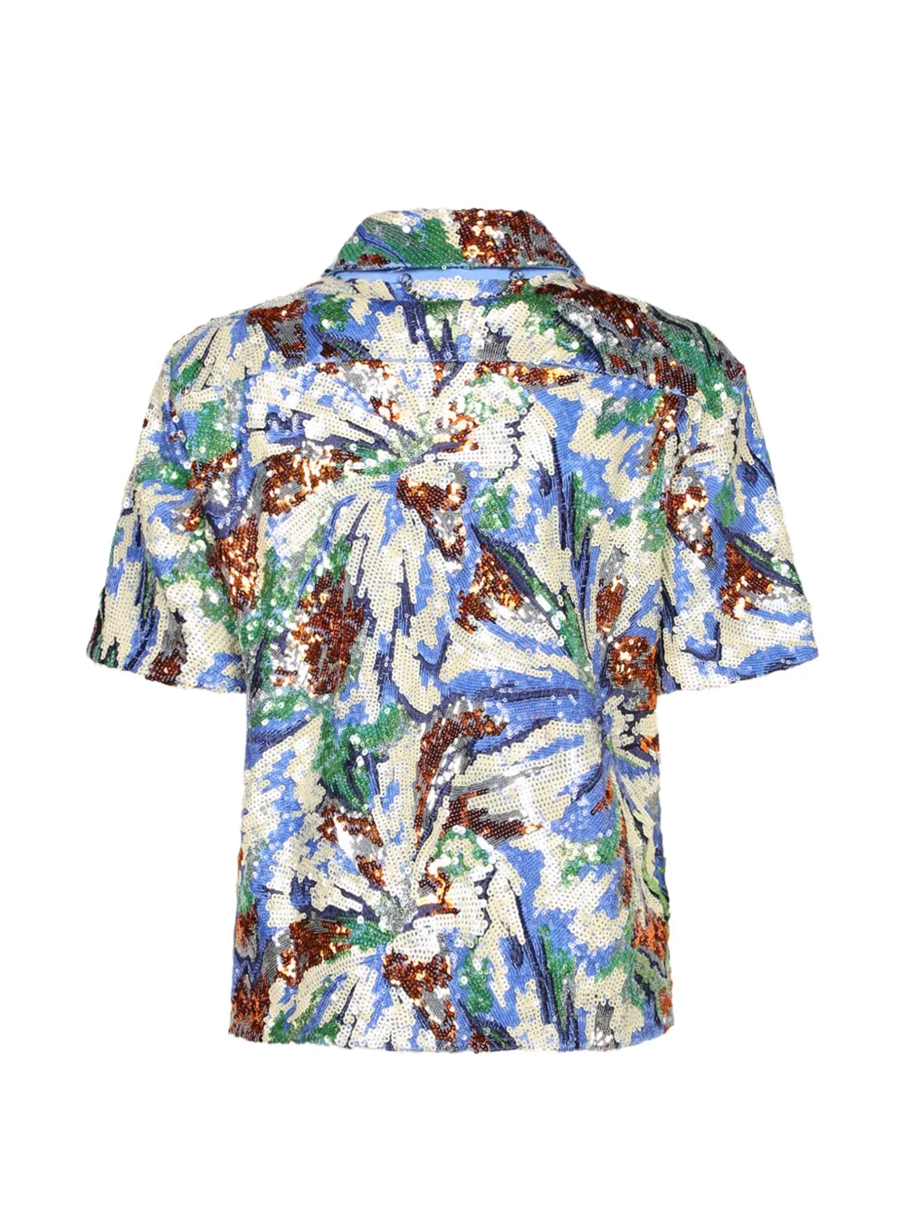 Rabanne blouse met pailletten Blauw