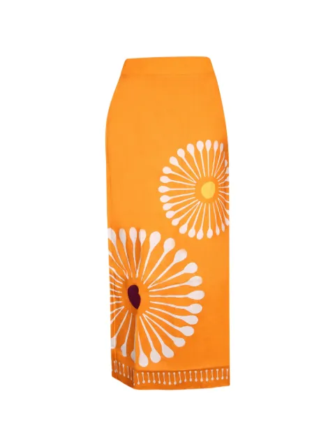 Cala de la Cruz — zip-fastening midi skirt